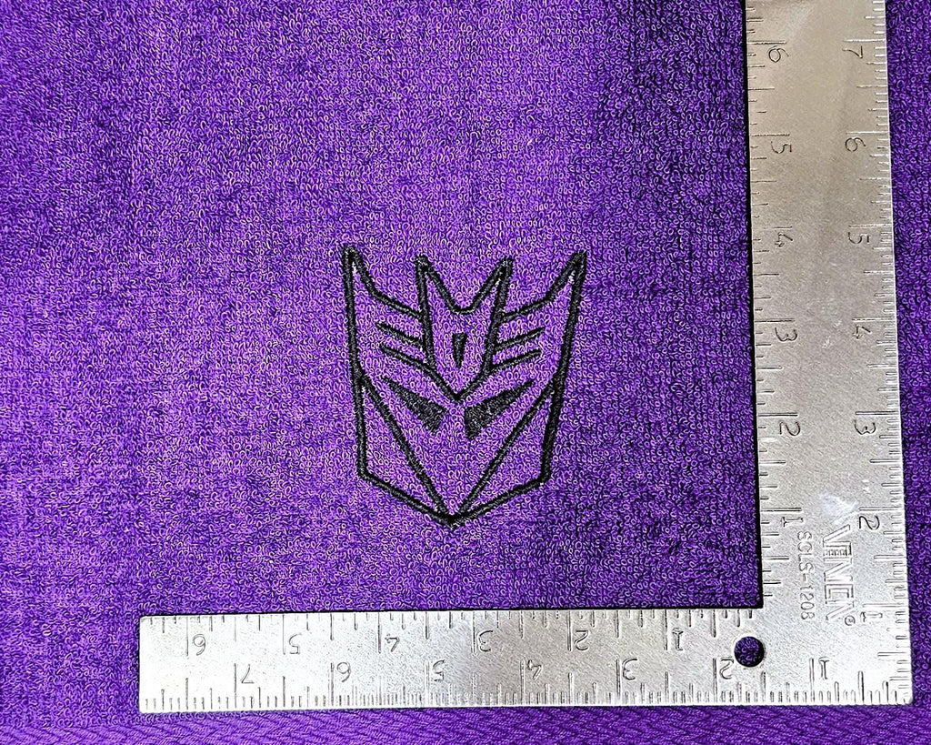 Handcrafted Transformers Decpticon Terrycloth Hand Towel: Geeky Kitchen Decor