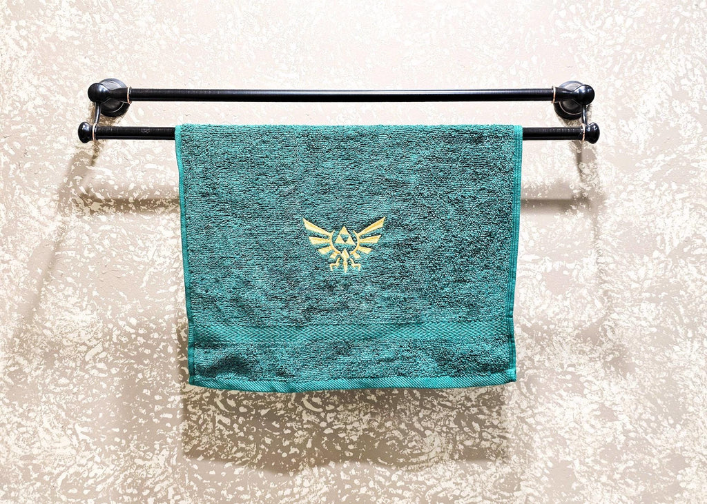 Handcrafted Zelda Wingcrest Terrycloth Hand Towel: Geeky Kitchen Decor