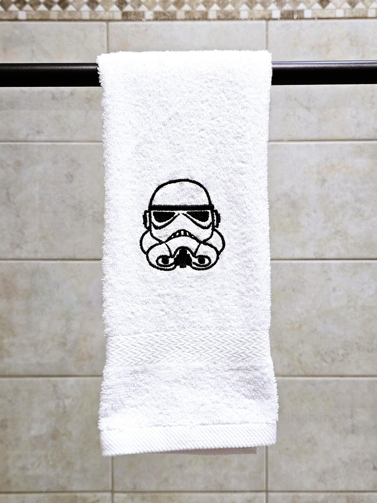Handcrafted Star Wars Stormtrooper Terrycloth Hand Towel: Geeky Kitchen Decor